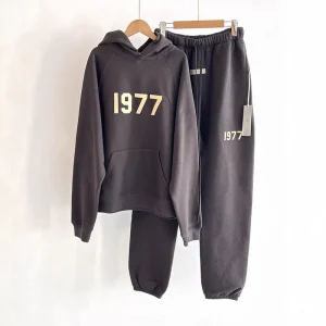 Pullover Tracksuits Essential Men’s Streetwear Hoodie Sweatpants Set 100% Cotton with Lined Hood