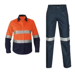 Pure Cotton Moisture Wicking Foreign Trade Men’s Workwear Long sleeved Suit Labor Protection Auto Repair Electric Welding