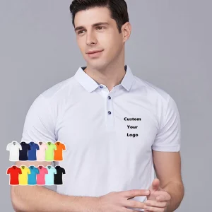 QUICK DRY Blank Polyester Fit Men’s Polo T-shirts Custom logo Sublimation Printing Glof Tshirts for Men