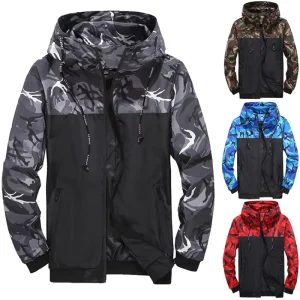Quick Dry Custom Fully Sublimation Anorak Waterproof Thin Camouflage Slim Coat Outdoor Windbreak Men’s Jackets