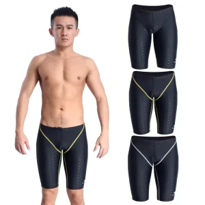 Quick Dry Custom Logo Fashion Swimwear Swim Trunks Low Swimming Jammer for Men Competition Professional Training Swimming Trunks