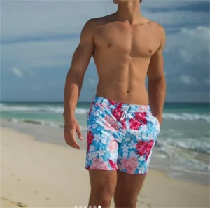 Quick Dry Eco Friendly Beach Swimming Trunks Men’s Printed Swim Shorts Beach Trunks Manufacturer