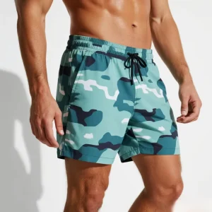 Quick Dry Men’s Summer Beach Pants Anti-Wrinkle Camouflage Sexy Swimwear Swimming Trunks Sports Shorts OEM