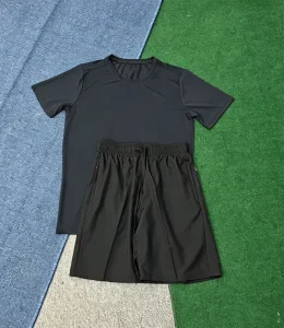 Quick-Dry Running Set Men’s Training Set Reflective Running Set Night Running Clothes Short Sleeve Set Breathable Sportswear