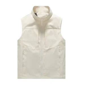 Quick Dry Waterproof Breathable Summer Zipper Workwear Outdoor Vest for Men