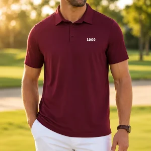 Quick access Scorecard Pocket Integrated Golf Polos Utility Design Practical Contrast Sleeve Cuffs Apparel