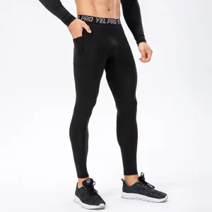 Ready Stock Quick Dry Men’s Sports Training Pants High Elasticity Men’s Compression Leggings for Running