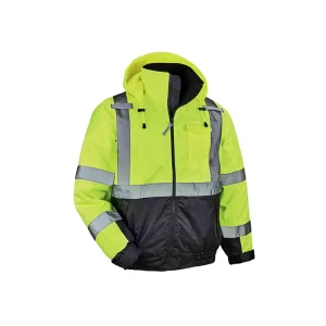 Reflective Safety Clothing Insulated Men’s Jacket Winter Waterproof Work Wear Hi Vis Reflective Hoodie