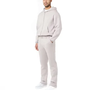 Regular Fit Full Zip Breathable Winter Hoodie Open Hem Men’s Tracksuit Black 300GSM Fleece Lined Cotton Elasticated Waistband