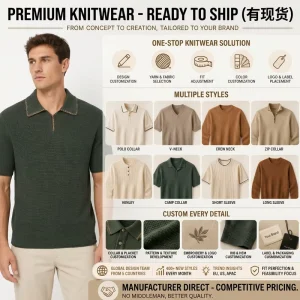 Retro Blanket stitched Collar Cotton Polo Shirt Old Money Twill Men’s Knit Polo Shirt V Lapel Casual Slim Short Sleeve Tops