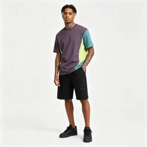 Retro Full Diamond Elastic Waist Sweat Baggy Feminino Designer Men’s Shorts For Men De Hombre Women’s Set