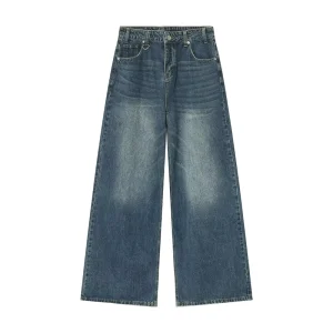 Retro Loose Custom Mens Pants Add Logo Mens Baggy Jeans Men Trousers Jeans