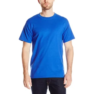 Royal Blue Tshirts for Men Short Sleeve Round Neck Casual Wear Men’s T shirts Blank for Custom Printing logo