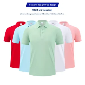 S-4XL Custom Men’s Women’s Short Sleeve Work Clothes Polo Shirt Lapel Cultural Printed Embroidered T-Shirt Workwear