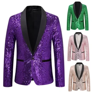 S-XXL Men’s Slim Fit Business Suit Single Breasted Coat with Button Fly Pants Flat Front Breathable Waterproof