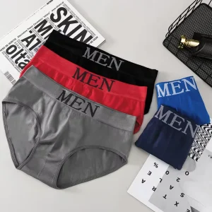 Seamless Large Size Men’s Underwear Breathable Comfortable Sport Middle Waist