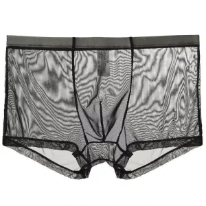 See Through Boxer for Men Lace Boxer Sexy Underwear for Men Transparent Boxer Underwear