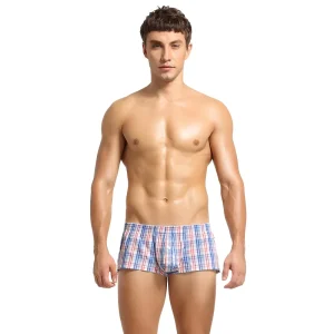 Seobean Men’s XXL Knitted Underwear 100% Cotton Breathable European American Home Shorts Four-Angle Logo Men’s Briefs Boxers