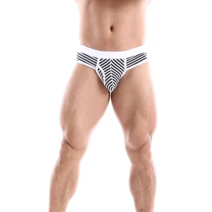 Sexy Multicolored Striped Fashion Suitable Men’s Underwear with Fly