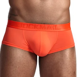 Sexy Ultra Thin Breathable Seamless Quick Dry Men’s Underwear Sports Low Rise Solid Color Knitted Fabric Boxer Briefs