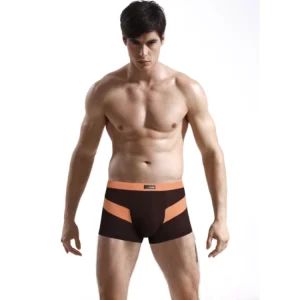 Sexy Young Men’s Breathable Eco Friendly Boxer Briefs Underwear with Print Design Customizable Colors & Spandex Fabric