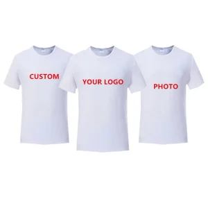 Shirt Promotional Items with Logo Printing Business 100 Polyester Mens Blanks White Tshirts Sublimation Custom T Shirts Printing