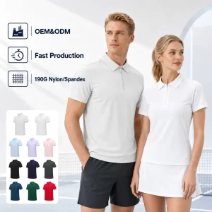 Short Men’s Zipper Polo Shirts Custom Logo Workwear Uniform Workplace Golf Casual Sports Quick Dry Breathable