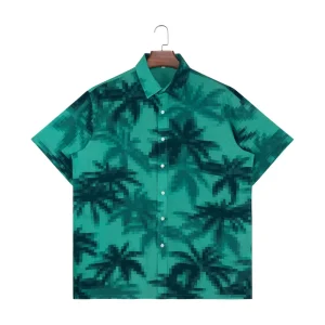 Short Sleeve Camp Print Shirt Western Chemise Pour Homme Casual Men’s Clothing Plus Size Designer Aloha Digital Print Shirt