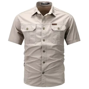 Short Sleeve Cotton Work Office Formal Casual Men’s Shirt Shirts for Men High Quality