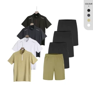 Shorts and Shirt Gym Activewear Set Men Jogger Two Piece Tracksuit Workout Running Sports Set