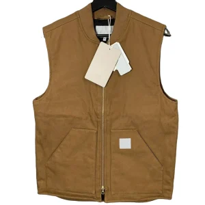 Simple Brown Men’s Vest V-neck Men’s Vest Jacket