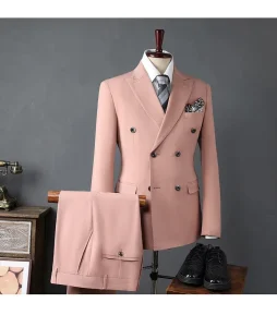 Slim Fit 3 Piece Set Men’s Professional Business Suit Blazer Wedding Formal Dress Groomsmen Apparel Suits Male