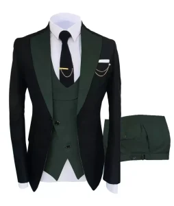 Slim Fit Blazer 3 Pcs Two Piece Set Formal Wedding Men’s Suit