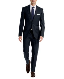 Slim Fit Men Suits 2 Pieces Plain Color TR Fabric Office Men Blazer Suits Jacket Solid Male Blazers