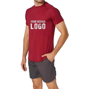 Slim Fit Quick Dry Fitness Workout Men’s T Shirt Customized Logo 100% Cotton Gym Sport Men’s T Shirts