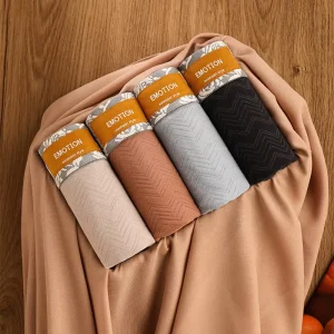 Soft Men’s Cotton Boxer Briefs Comfortable Fashion Underwear for Men