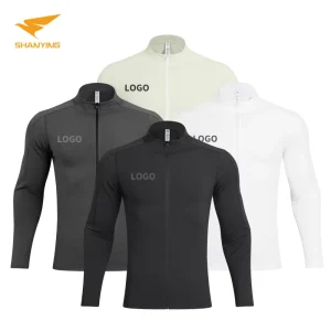 Soft Sportswear Outerwear Casual Gym Men’s Regular Long Sleeve Jacket Elastic Running Workout Jacket for Men Autumn Winter