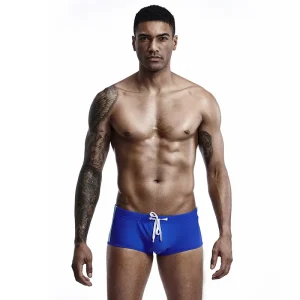 Solid Color Breathable Men’s Boxers & Swimming Trunks European American Style Foreign Trade Seaside Swimwear