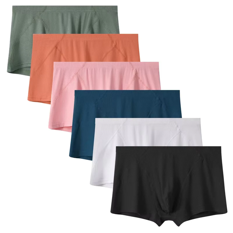 Solid Color Men’s Mid Rise Boxer Briefs Sexy Rayon Soft Underwear Shorts Lightweight Breathable Daily Underpants for Adult Men