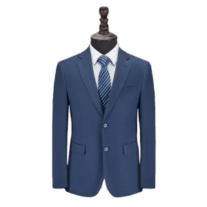 Solid Two Button Blazer Jacket Pants 2 Piece Sets Wedding Formal Business Work Tuxedo Slim Fit Men’s Suits