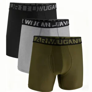 Sport Performance Boxer Briefs Men Ultra Comfort Breathable Eco-Friendly Moisture Wicking Quick Dry Fitness Support Workout