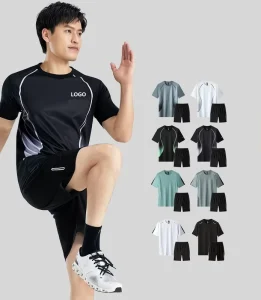 Sport T shirt Shorts Summer Outfit Graphic Sportswear Two Piece Clothing Men Fitness Running Jogger Shorts Set Training Wear