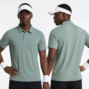 Sports Leisure Lapel Polo Shirt Men’s Outdoor Fitness Breathable Cool Quick Drying Solid Color Short Sleeved Nylon
