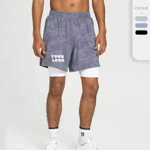Sports Shorts Men’s Tight Basketball Training Men’s Fitness Running Quick Dry Breathable Two Piece Pants