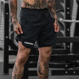 Sportswear Breathable Quick Dry Polyester Workout Athletic Plain Custom Basketball Training Running Gym Men’s Shorts