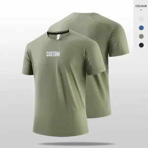 Sportswear Fitness Short Sleeve Tops Quick Dry Seamless Custom Active Running Men’s Gym T Shirt with Reflective Print