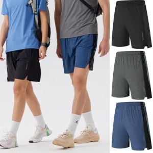 Sportswear Men’s Shorts with Pockets Quick Drying Breathable Outdoor Clothing Fitness Polyester Running Shorts Men’s Gym