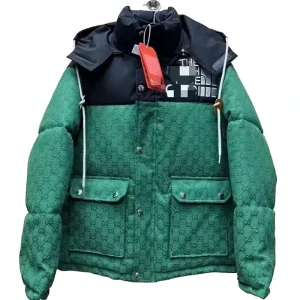 Spot High Version New Style Men’s Handsome Stylish Thickened Warm Down Zipper Hooded Coat Celebrity Same Style