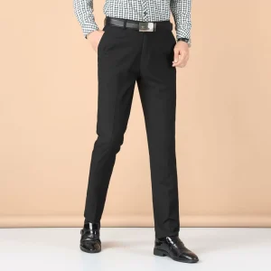 Spring Autumn Men New Middle aged Straight Pant Male Business Casual Suit Pants Men’s High Waist Loose Trousers
