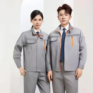Spring Autumn Men’s & Women’s Workwear Polyester Cotton Suit with Wear Resistant & Dirt Resistant Labor Protection